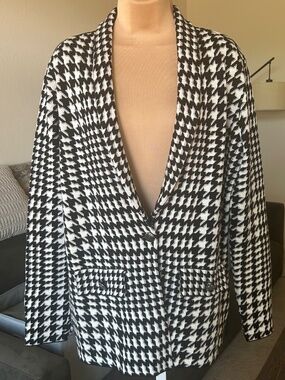BELLDINI Houndstooth Ponte Knit Blazer XLP - NWOT